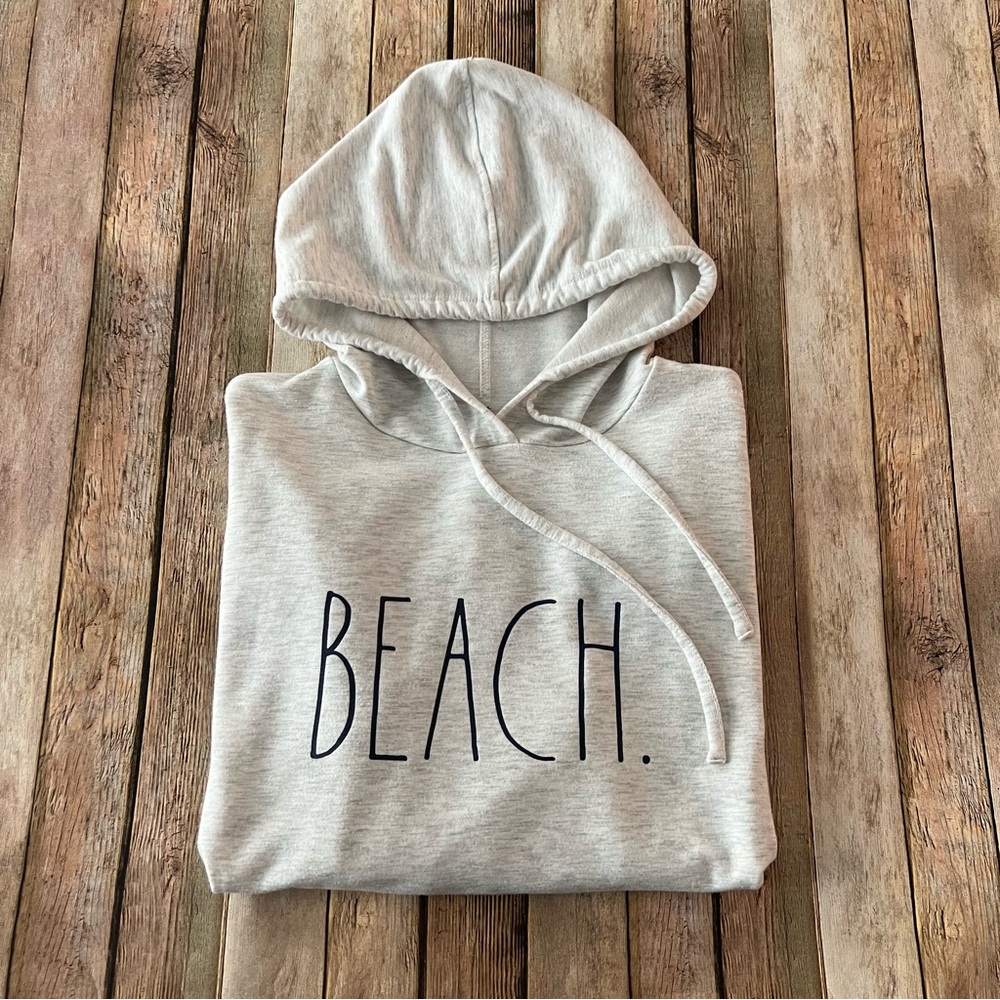 Rae Dunn women’s long sleeve beach pullover graphic hoodie sweatshirt | size S - Picture 4 of 11